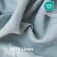 thumbnail image 2 of Simple&Opulence 100% Linen Sheet Set Solid Color-3 Pcs Washed French Linen Bed Sheets(1 Flat Sheet,1 Fitted Sheet,1 Pillowcase)-Breathable Bedding Set (Twin,Dusty Blue), 2 of 9