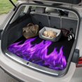 thumbnail image 4 of Universal Car Trunk Mat 29"x39", Abstract Purple Flame Waterproof Cargo Liner, Non-Slip Durability Cargo Mat, Flickering Fire Pattern Black All Weather Rear Trunk Protector for Car SUV, 4 of 9