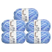 Uxcell 5 Pack of 50g Cotton Blend Yarn Crochet Craft Yarns for Knitting Blue