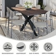 thumbnail image 2 of LeisureMod Euston Modern Velvet Dining Chair Kitchen Side Chair with Grey Powder Coated Steel Frame in Grey, 2 of 11