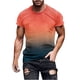 thumbnail image 1 of Mens Casual Pantalones Cortos Raya Impresión Suéter Fitness Deportes Camiseta, Poliéster Cuello Redondo Blusa para Al Aire Libre, Diario Y Primavera Verano Desgaste, 1 of 5