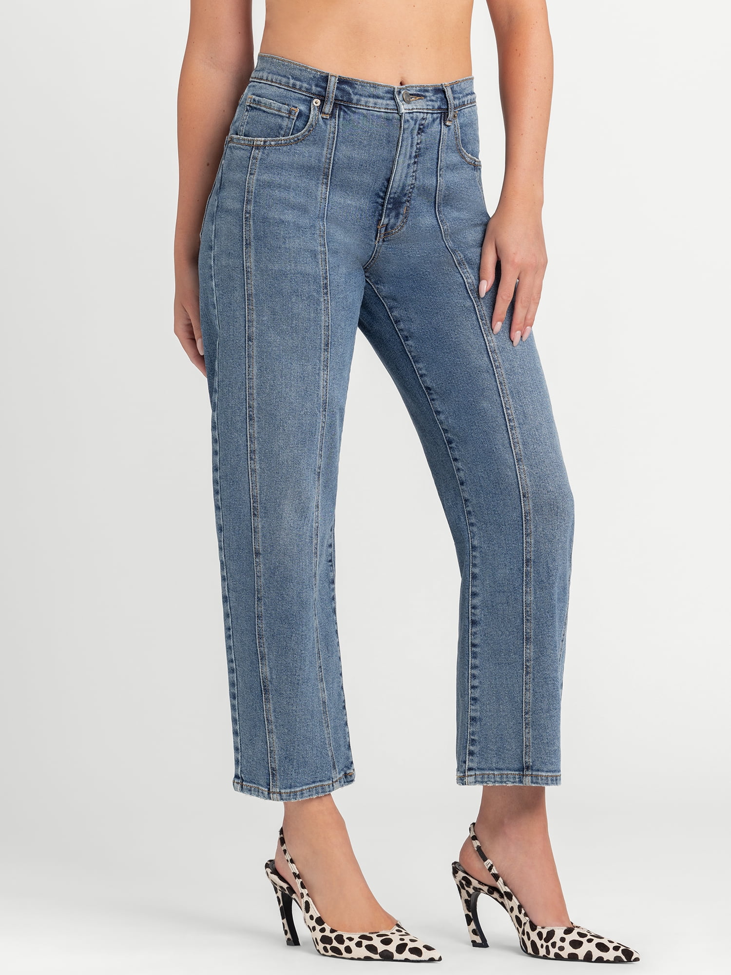 Jessica Simpson Women's and Women's Plus Myrtle Barrel Leg Jeans, Sizes 2-24W