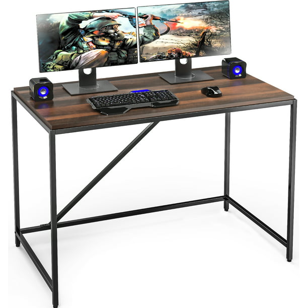 Fitueyes Computer Desk For Small Spaces, Long Narrow Desk For Two Monitors