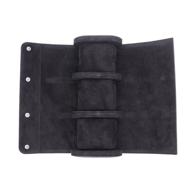 CAROOTU Multifunctional Watch Roll Travel Case Leather Watch Roll Box Watch Roll Organizer for Men