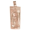 14K Rose Gold Jesus Medal Pendant - 46 mm