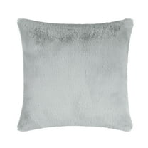Mainstays Faux Fur Pillow, 18 x 18, Grey, Square, 1 Piece
