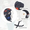 thumbnail image 4 of Zando Baby Boys Winter Hats and Gloves Sets Warm Fleece Earflap Beanie Hat Patterns Dinosaur 2-12 Months, 4 of 6