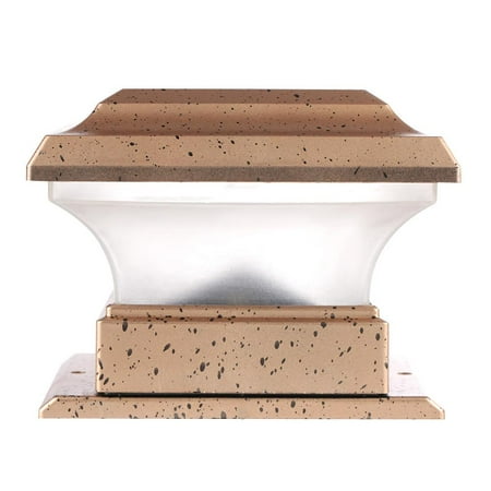 Outdoor Lighting Pillars Tebru Solar Power LED Lamp, Solar Power Fence Post Lights Waterproof Outdoor Garden Landscape Yard Pillar Lamp Warm Light, Pillar Light ()