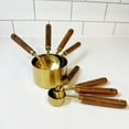 thumbnail image 2 of Everything Kitchens Modern Essentials Gold Measuring Cups with Wood Handles | Set of 4, 2 of 13