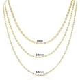 thumbnail image 6 of Floreo 10k Tri-Color Gold 2.1mm Valentino Link Chain Necklace, 6 of 6