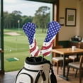 thumbnail image 4 of Yuyamidu USA Flag Golf Club Head Covers Waterproof Golf Club Cover for Driver Fairway Woods Hybrids PU Leather Golf Accessory, 4 of 7