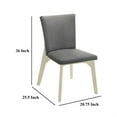 thumbnail image 5 of Loxy Dining Side Chair Set of 2, Square Legs and Levelers, Gray Velvet, 5 of 6