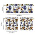 thumbnail image 6 of Kitchen Curtains 24 Inch Short - 3 Panel Set, Vintage Floral Butterfly Bee Botanical Print, Rod Pocket Window Curtain for Farmhouse, Modern Rustic, Spring Summer Decor, Easy Wash, 6 of 6