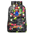 thumbnail image 1 of Mochila multifuncional Super Mario de 19 colores, mochila para ordenador portátil de gran capacidad, mochila escolar para estudiantes, bolsa de viaje impermeable y transpirable zhangmengya LED, 1 of 2