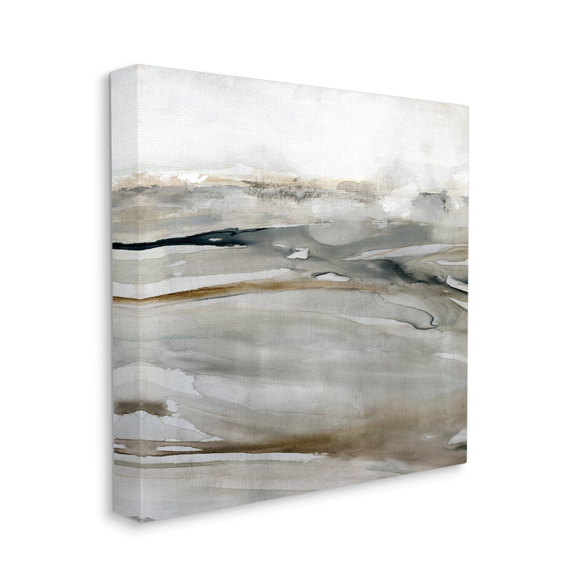 Stupell Industries Abstract Grey Landscape Abstract Painting Gallery Wrapped Canvas Art Print Wall Art, 30 x 30