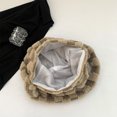 thumbnail image 3 of Bolso Bandolera Mullido para Mujer Bolso A Cuadros Gran Capacidad (Caqui), 3 of 9