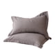 thumbnail image 2 of Fundas de almohada de tejido de algodón Tamaño estándar - cierre de envoltura suave y transpirable - 18,89x29,13 in, paquete de 2 - amarillo, morado, gris, café, azul, rosa, 2 of 6