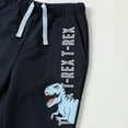 thumbnail image 4 of HILEELANG Toddler Boy(2-7Y) Pants Set Light Blue Dinosaur Sweatshirt Joggers Sweatsuit Winter Playwear Outfits Clothing Sets 2pc 2T, 4 of 6