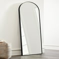 thumbnail image 5 of 71" x 28" Aluminum Alloy Framed Mirror Full Length Rectangular Body Dressing Mirror with Stand Black, 5 of 7