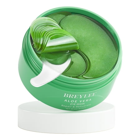 BREYLEE Aloe Vera Eye Patches– 60 Pcs - Eye Treatment Mask, Under Eye Bags Treatment, Under Eye Masks for Puffy Eyes, Anti-Aging,Anti-Wrinkle and Fine Lines, Under eye Dark Circles