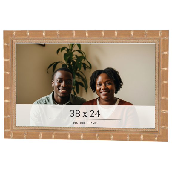 38x24 Frame Gold Real Wood Picture Frame Width 1.5 inches | Interior Frame Depth 0.5 inches |