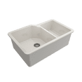 thumbnail image 2 of BOCCHI 1506-014-0120 Sotto Dual-Mount Fireclay 33" Double Kitchen Sink Biscuit, 2 of 7
