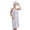 Gray, variant on Womens Bathrobe Summer Solid Color Waffle Textured Sleeveless Button Front Home Comfy Regular Wear Robe with Side Pockets