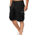 thumbnail image 3 of cllios Mens Cargo Shorts Outdoor Camping Athletic Shorts Comfortable Travel Cargo Shorts with Multi Pockets Cargo Shorts for Men Under $5 Black,XXL, 3 of 8