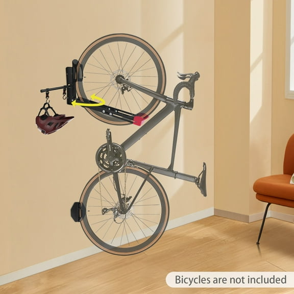 Rotatable Bike Hanger, Wall Mount Carbon Steel Bike Rack, Swivel Bike Rack for Mountain Bikes, Road Bikes, Cruiser Bike