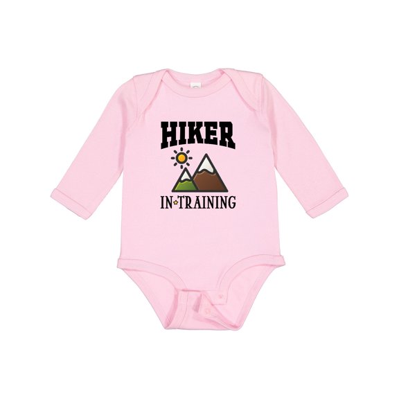 Inktastic Future Hiker in Training Boys or Girls Long Sleeve Baby Bodysuit