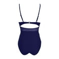 thumbnail image 5 of Dezsed One Piece Swimsuit for Women Tummy Control Mesh High Waisted Bathing Suit Wrap Tie Back Swimwear Navy XXL, 5 of 5
