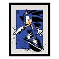 thumbnail image 1 of Sonic The Hedgehog Splattered Framed Poster, 1 of 1