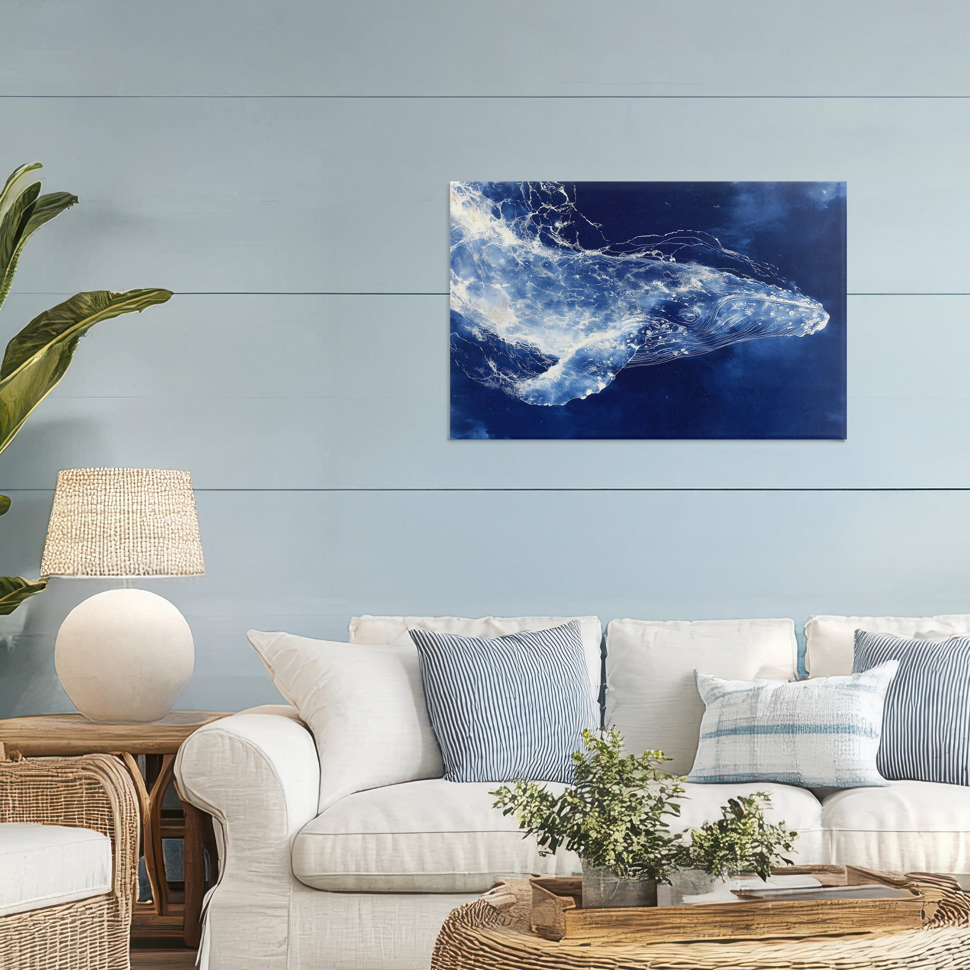 Stupell Industries Whale in Motion Canvas Wall Art, design by Chromatic Storm Studio