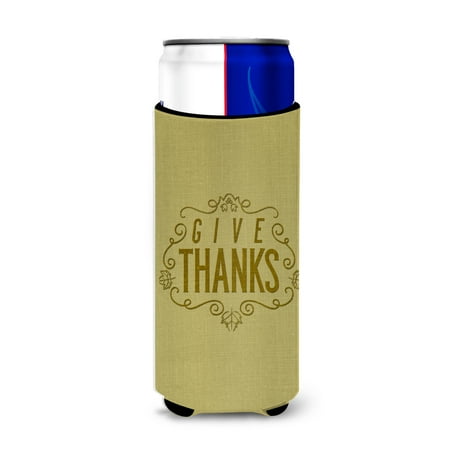 

Carolines Treasures BB5469MUK Give Thanks Michelob Ultra Hugger for slim cans Slim Can multicolor