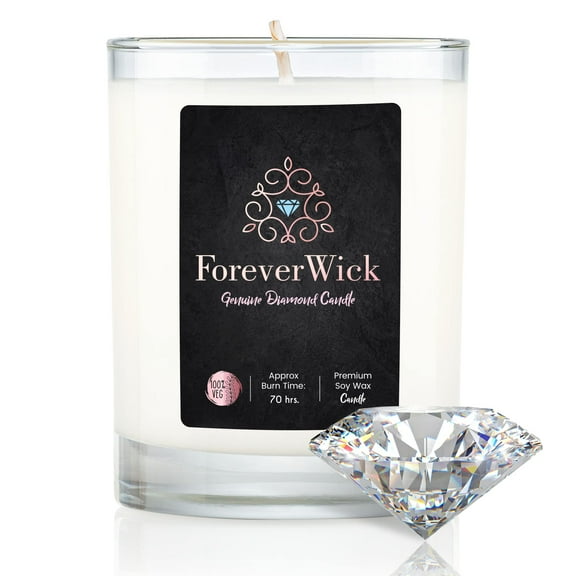ForeverWick Surprise Candle with Diamond Inside | Foreverwick Candles | Fruit Scented Soy Candles Gifts for Women Aromatherapy Candle Wax | All-Natural Organic Soy Candle 14oz | 70h