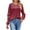 Wine, variant on Kaemgyyd Womens Long Sleeves Ribbed Tops Casual Knit Tunic Shirts Fashion Crewneck Button Work Blouses Fall Winter Clothes