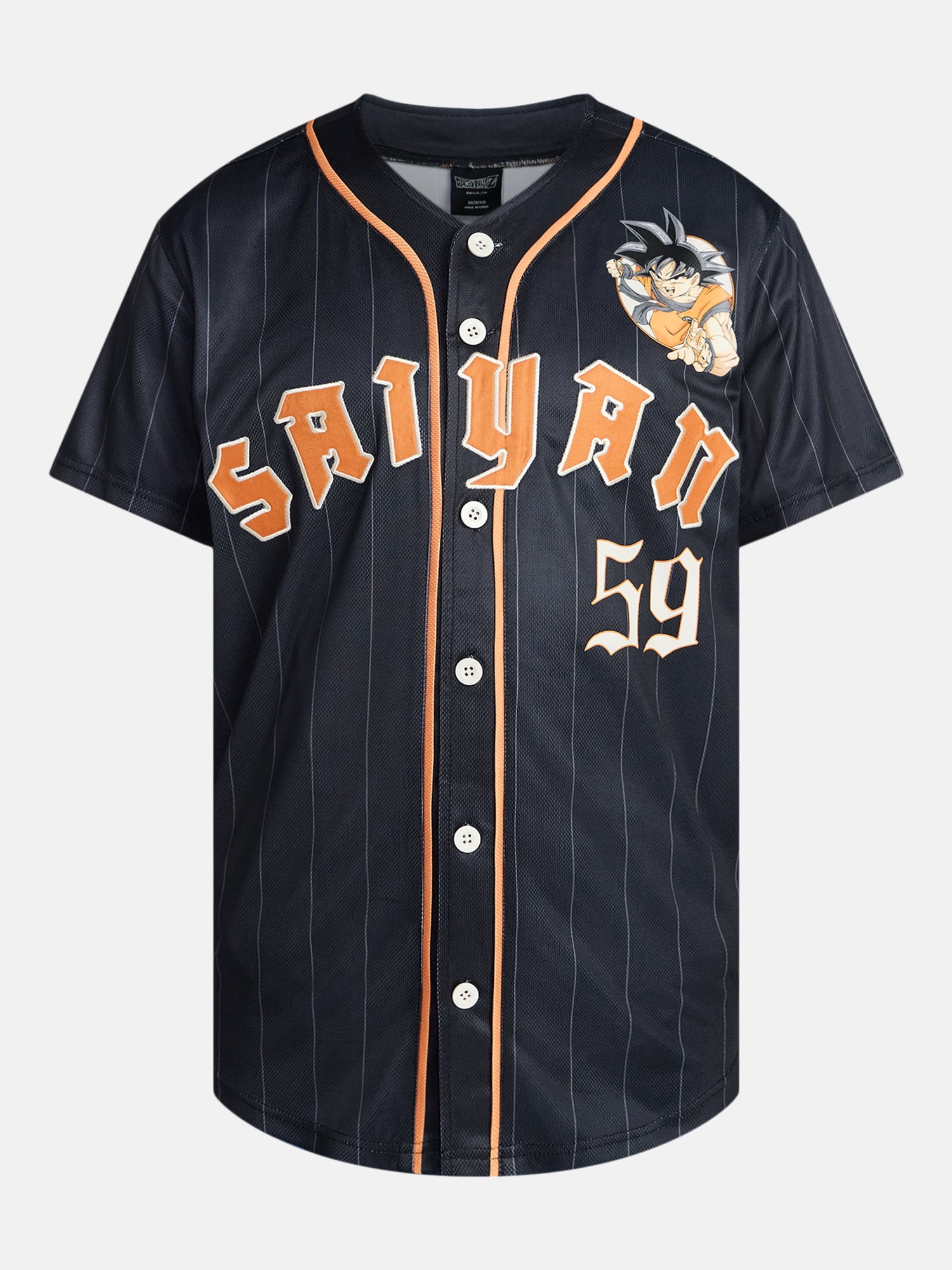 Dragon Ball Z Men's & Big Men's Graphic Button Up Jersey, Sizes XS-5XL