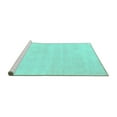 thumbnail image 2 of Ahgly Company Machine Washable Indoor Rectangle Abstract Turquoise Blue Contemporary Area Rugs, 6' x 9', 2 of 4