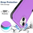 thumbnail image 2 of YEYKX Defender Case for iPhone 15 Plus 6.7'' - Heavy Duty 1 in 1 Design Rugged Full Body Dustproof Shockproof Bumper Non-Slip Protective Cover,Purple,For iPhone 15 Plus, 2 of 5