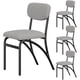 thumbnail image 1 of Yeshouse Sillas de comedor, sillas de comedor Boucle conjunto de 4, a mediados del siglo moderno tapizado de la cocina sillas de comedor con patas de Metal arquepara la cocina sala de estar, 1 of 7