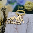 thumbnail image 2 of Custom Name Mountain Stainless Steel Hill Peak Birthstone Keyring Customized Hiking Outdoor Travel Nameplate Keychain Gift, 2 of 2