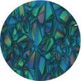 thumbnail image 1 of Ahgly Company Machine Washable Indoor Round Transitional Deep-Sea Blue Area Rugs, 4' Round, 1 of 7