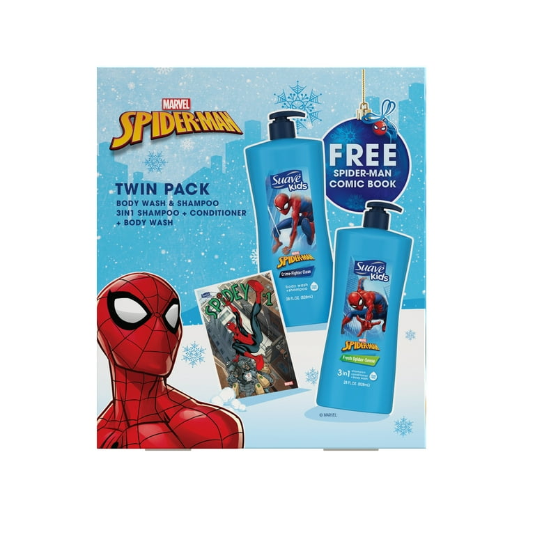Suave Kids Spider-Man 3-Pc Gift Set Shampoo Conditioner Body