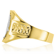 thumbnail image 3 of 10K Solid Yellow Gold Mens Eagle Ring American Hawk Bird Head Band Symbol of Strength Freedom, 3 of 8