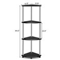 thumbnail image 2 of Costway 4-Tier Corner Shelf Light Duty Shelf Living Room Display Stand Storage RacKBlack, 2 of 9