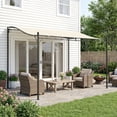 thumbnail image 3 of Outsunny 10' x 10' Outdoor Pergola Gazebo, Canopy w/ Drain Holes, Cream, 3 of 11
