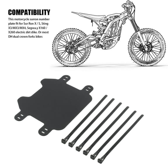 For Surron Electric Motocross Front Number Plate For SURRON Light Bee X Segway X260 Motorcycle Ebike Plate Replace Accessories
