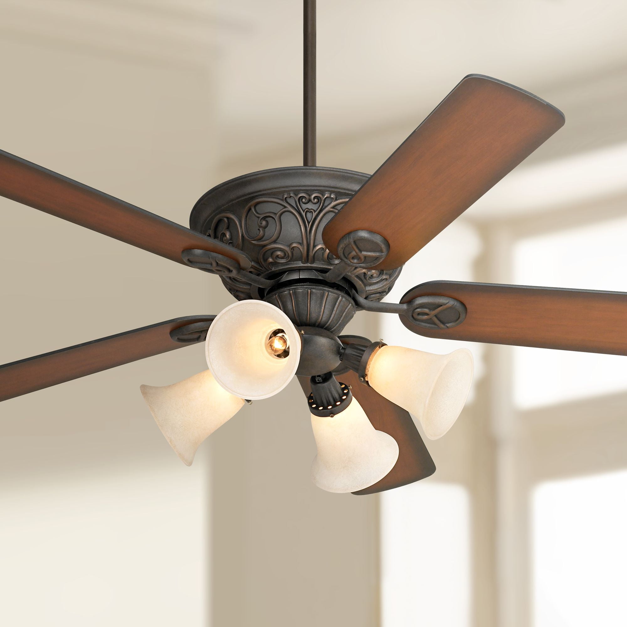Casa Vieja Contessa Bronze Ceiling Fan With Light Kit