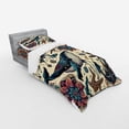 thumbnail image 2 of Ambesonne Nautical Bedding Set 3 Pcs, Mandala Feathers Anchor, Twin, Ivory Teal and Coral, 2 of 2