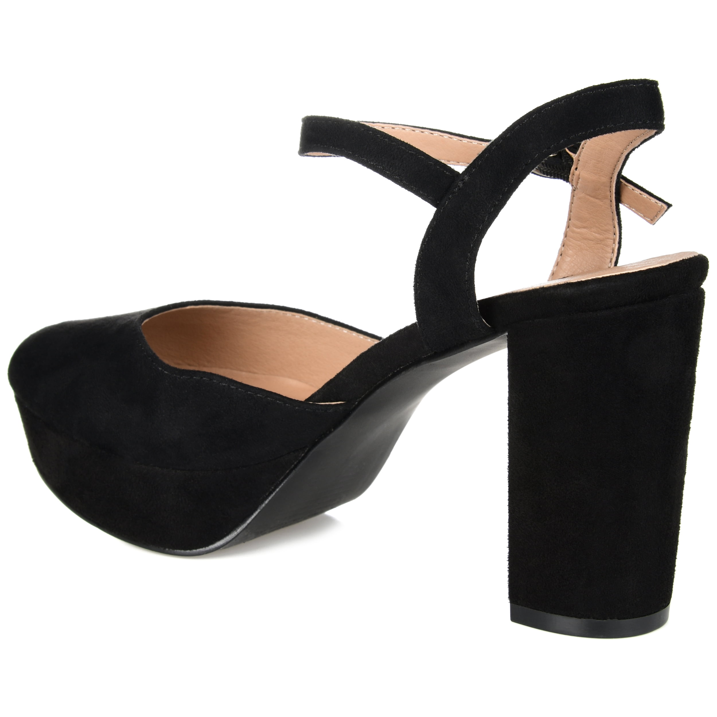 Journee Womens Roslynn Almond Toe High Block Heel Pumps, Widths Available